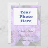 Uitnodigingen voor een paarse brutale fotobruiloft (Achterkant)