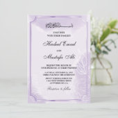 Uitnodigingen voor een paarse moslimbruiloft (Staand voorkant)