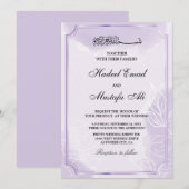 Uitnodigingen voor een paarse moslimbruiloft (Voorkant / Achterkant)
