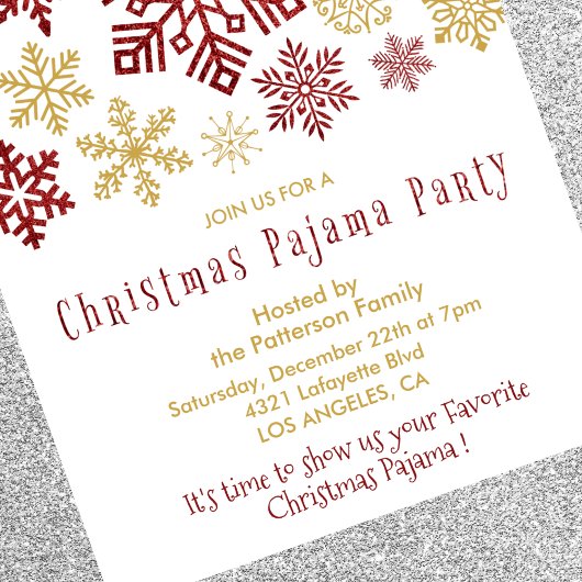 Uitnodigingen voor een pyjamafeest voor volwassene