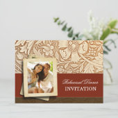 Uitnodigingen voor een repetitiediner met foto (Staand voorkant)