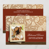 Uitnodigingen voor een repetitiediner met foto (Voorkant / Achterkant)