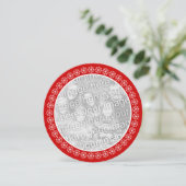 Uitnodigingen voor een rond kerstfeest | Voeg je f (Staand voorkant)