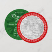 Uitnodigingen voor een rond kerstfeest | Voeg je f (Voorkant / Achterkant)