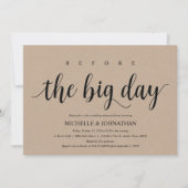 Uitnodigingen voor een rustieke Kraft-huwelijksrep (Voorkant)