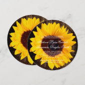 Uitnodigingen voor een Rustige landelijke zonneblo (Voorkant / Achterkant)