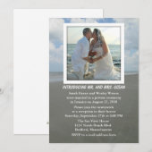 Uitnodigingen voor een strandthema-huwelijksfeest  (Voorkant / Achterkant)