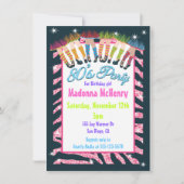 Uitnodigingen voor een totaal jaren 80-feestje (Voorkant)