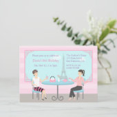 Uitnodigingen voor een verjaardagsfeestje in Cafe  (Staand voorkant)