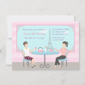 Uitnodigingen voor een verjaardagsfeestje in Cafe  (Voorkant)