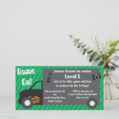 Uitnodigingen voor een verjaardagsfeestje met een  (Staand voorkant)