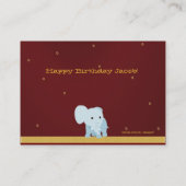 Uitnodigingen voor een verjaardagsfeestje van het (Achterkant)