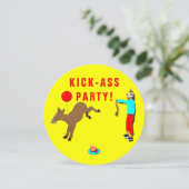 Uitnodigingen voor een verjaardagsfeestje voor vol (Staand voorkant)