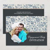 Uitnodigingen voor een verlovingsfeest met foto (Voorkant / Achterkant)