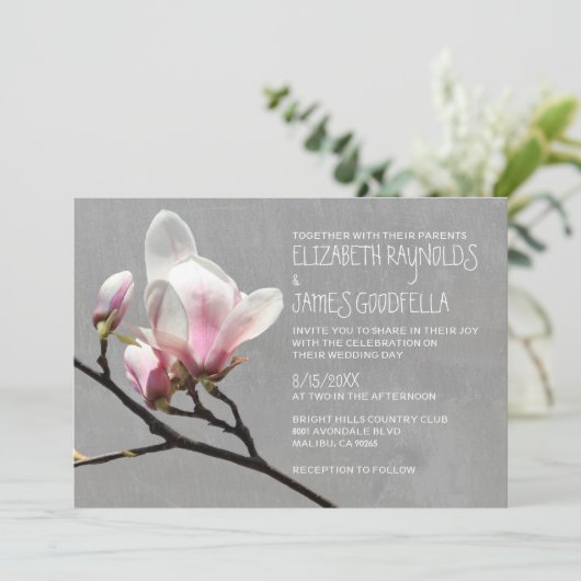Uitnodigingen voor een vertakking van de Magnolia (Staand voorkant)