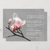 Uitnodigingen voor een vertakking van de Magnolia  (Voorkant / Achterkant)