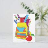 Uitnodigingen voor een volledige schooltas (Staand voorkant)