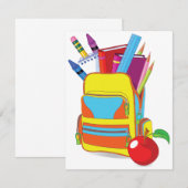 Uitnodigingen voor een volledige schooltas (Voorkant / Achterkant)