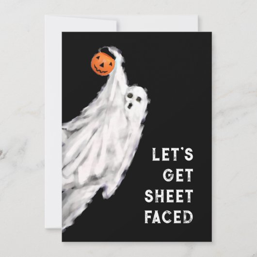 Uitnodigingen voor een volwassenen Halloweenfeest (Voorkant)