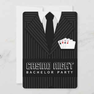 Uitnodigingen voor een vrijgezellenfeest met casin