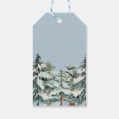 Uitnodigingen voor een winterse baby shower babysh cadeaulabel (Achterkant)