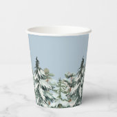 Uitnodigingen voor een winterse baby shower babysh papieren bekers (Achterkant)