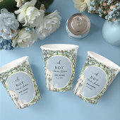 Uitnodigingen voor een winterse baby shower babysh papieren bekers