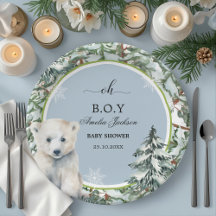 Uitnodigingen voor een winterse baby shower babysh
