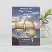 Uitnodigingen voor een zonsondergang op het strand (Staand voorkant)