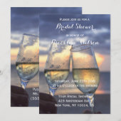 Uitnodigingen voor een zonsondergang op het strand (Voorkant / Achterkant)