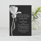 Uitnodigingen voor een zwart-wit huwelijk (Staand voorkant)