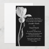 Uitnodigingen voor een zwart-wit huwelijk (Voorkant / Achterkant)