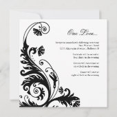 Uitnodigingen voor een zwart-wit huwelijk (Achterkant)