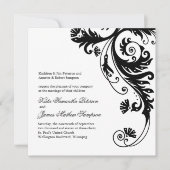 Uitnodigingen voor een zwart-wit huwelijk (Voorkant)