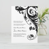 Uitnodigingen voor een zwart-wit huwelijk (Staand voorkant)