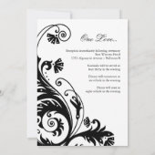 Uitnodigingen voor een zwart-wit huwelijk (Achterkant)