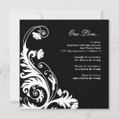 Uitnodigingen voor een zwart-wit huwelijk (Achterkant)