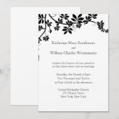 Uitnodigingen voor een zwart-wit huwelijk (Voorkant / Achterkant)