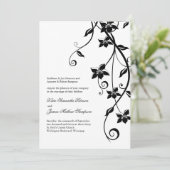 Uitnodigingen voor een zwart-wit huwelijk (Staand voorkant)