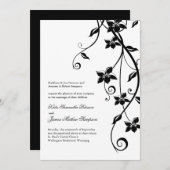 Uitnodigingen voor een zwart-wit huwelijk (Voorkant / Achterkant)