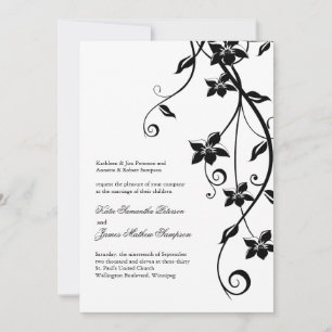 Uitnodigingen voor een zwart-wit huwelijk
