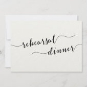 Uitnodigingen voor een zwart-witte bruiloftsrepeti (Voorkant)