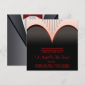 Uitnodigingen voor einbal formal in black tie-stij (Voorkant / Achterkant)