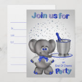 Uitnodigingen voor einde Chemo Partij (Voorkant / Achterkant)