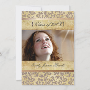 Uitnodigingen voor eindexamenfeest in vintage dama