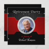 Uitnodigingen voor elegante foto-pensionering (Voorkant / Achterkant)