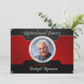 Uitnodigingen voor elegante foto-pensionering (Staand voorkant)