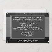 Uitnodigingen voor elegante foto-pensionering (Achterkant)