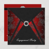 Uitnodigingen voor elegante verlovingsfeesten (Voorkant / Achterkant)