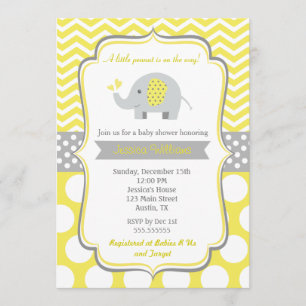 Uitnodigingen voor Elephant Baby Shower